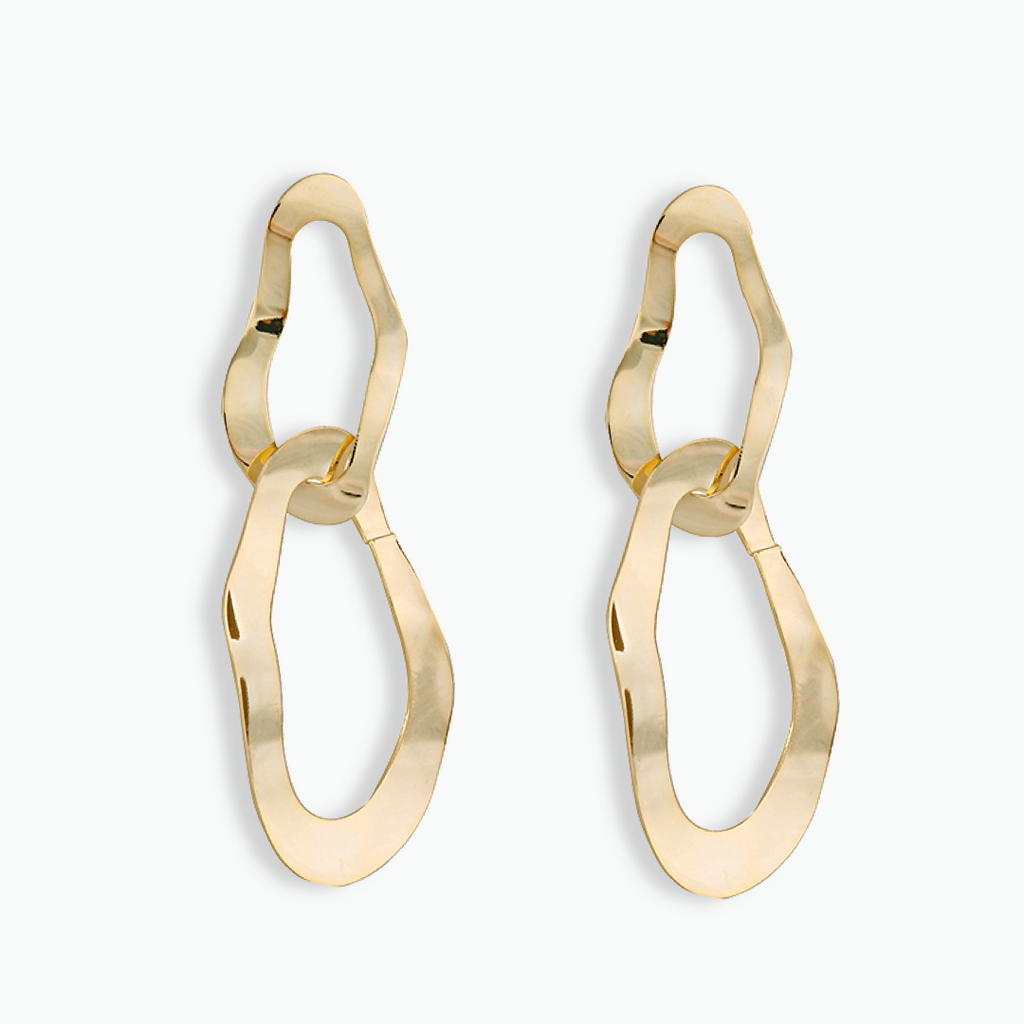 Déclaration Double Earrings in 18 Karat Gold | GOVEN 